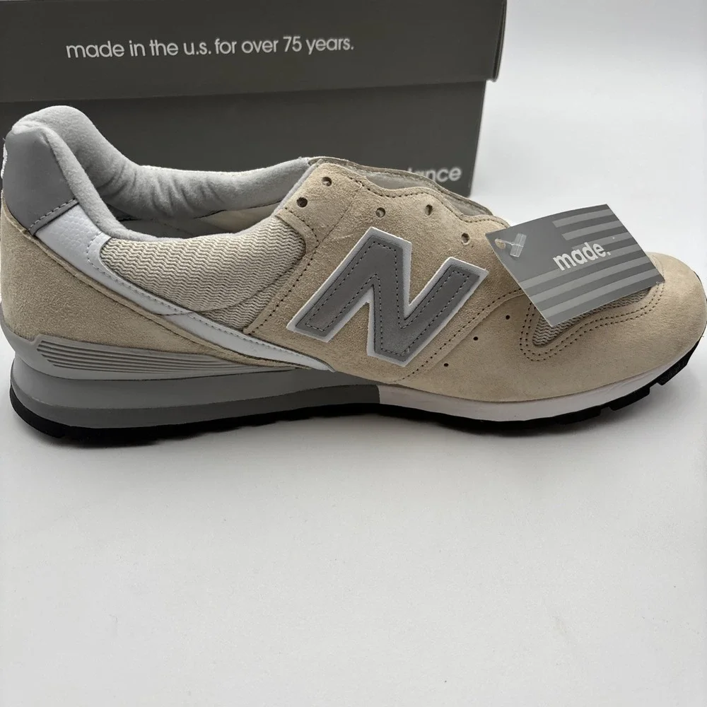New Balance 996 Men 12 Shoes Made in USA Tan Beige Sneakers M996CRC NEW With BOX